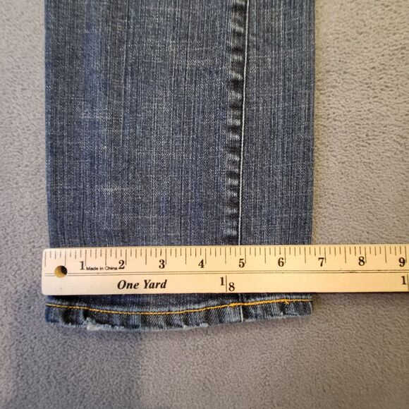 A/X Armani Exchange Womens Size 2 Short Blue Jeans Distressed Stretch Denim - Picture 5 of 11